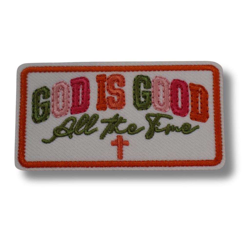 'God is Good All the Time' Iron-On Bible Patch