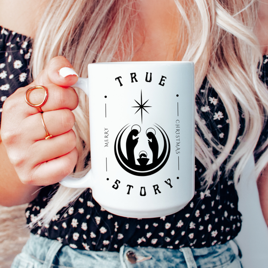 True Story Nativity Mug