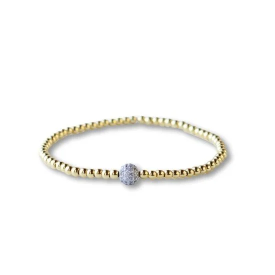 Elegant Gold-Plated Bead Bracelet