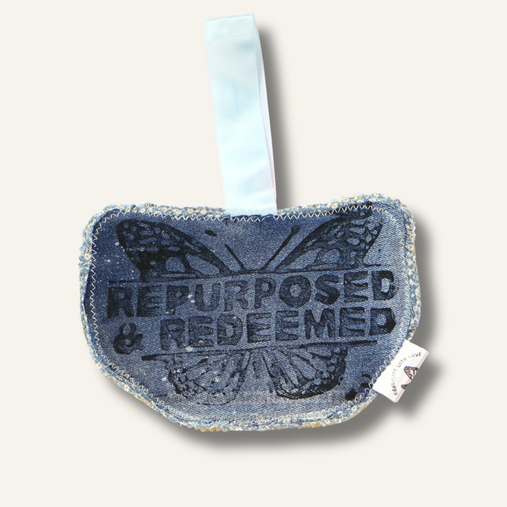 'Repurposed & Redeemed' Denim Ornament