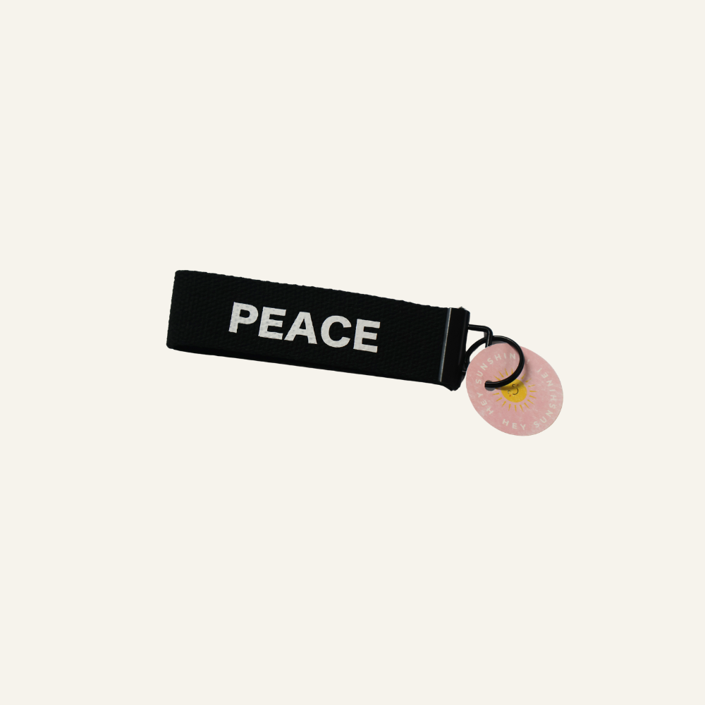 Peace Keychain with Sunshine Tag