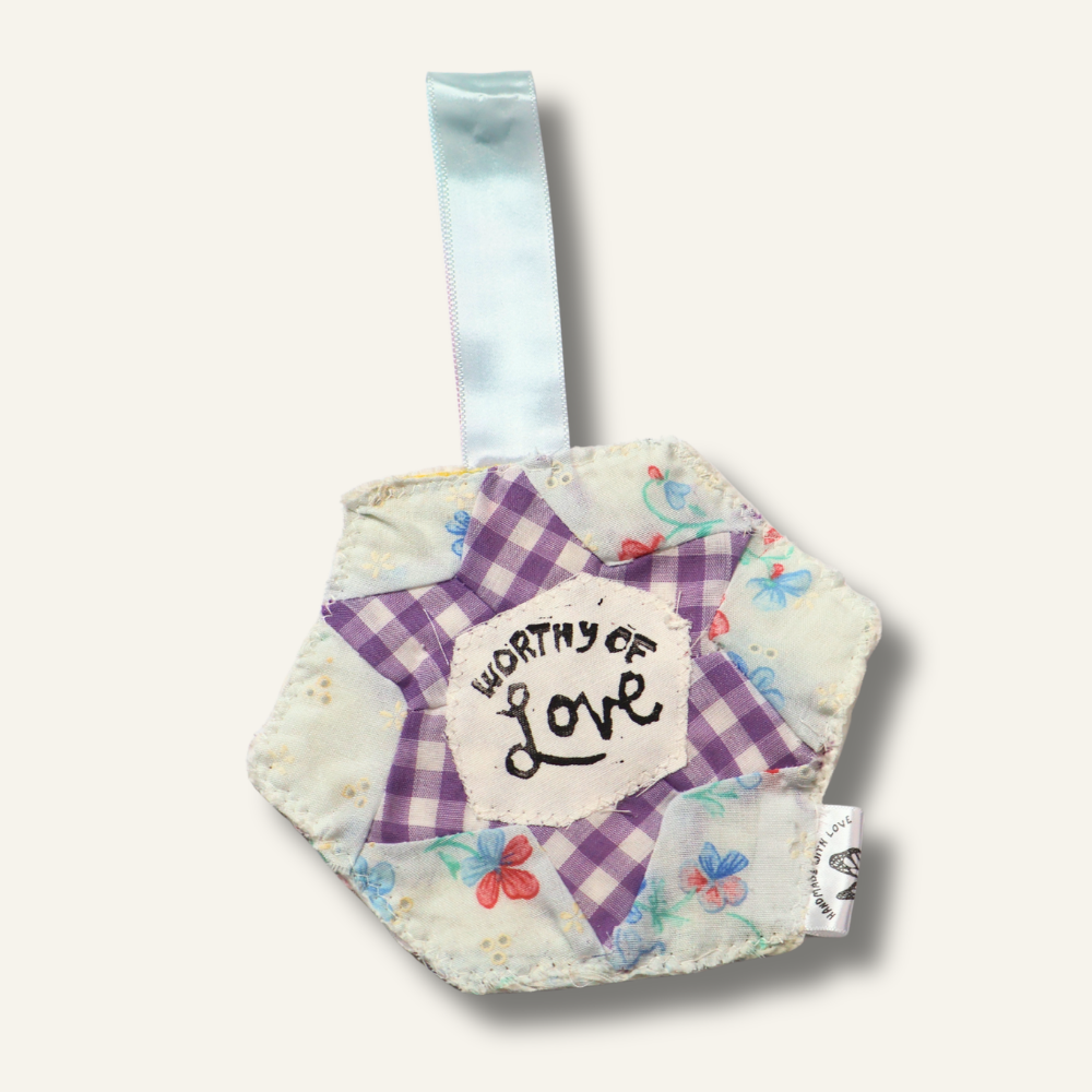 'Worthy of Love' Hexagon Ornament