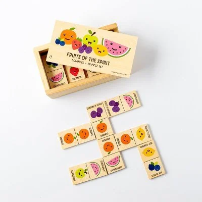 Fruits of the Spirit Wooden Domino Set