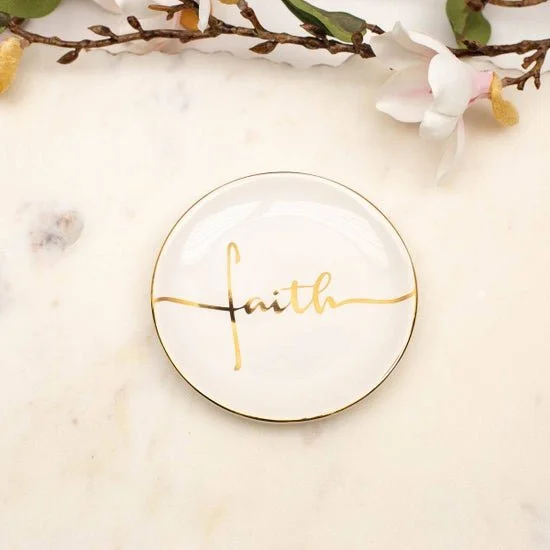 'Faith' Ceramic Trinket Dish