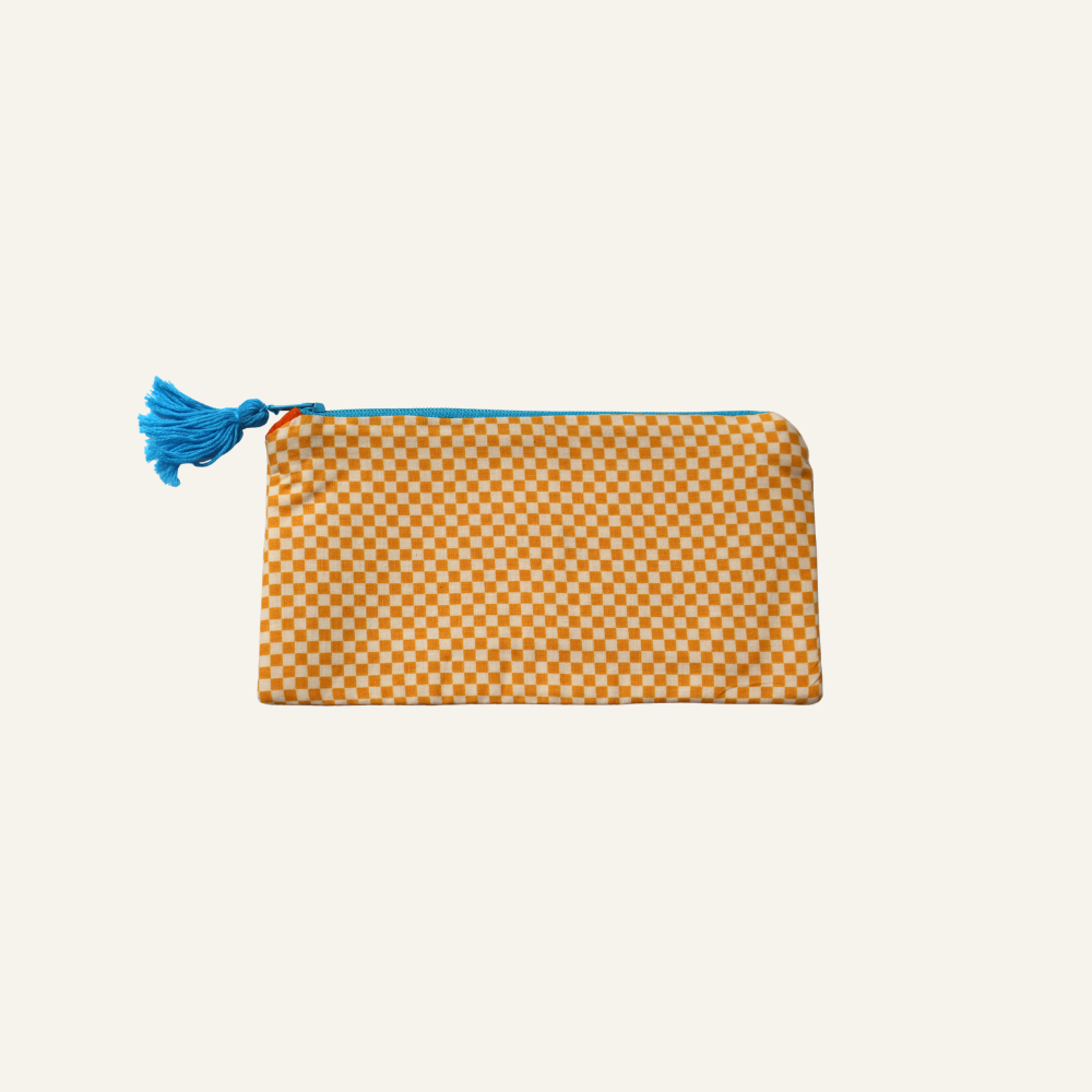 Checkered Chic Essentials Pouch