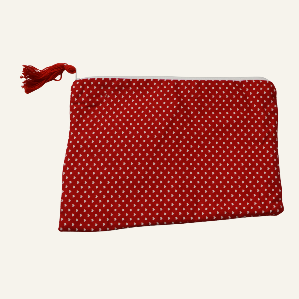 XL Zippered Hand-Sewn Pouch