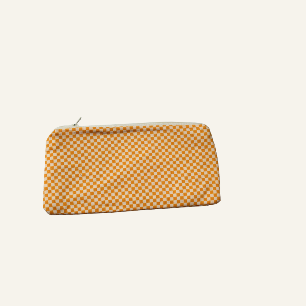 Hand-Sewn Bible Pouch with Checkered Design