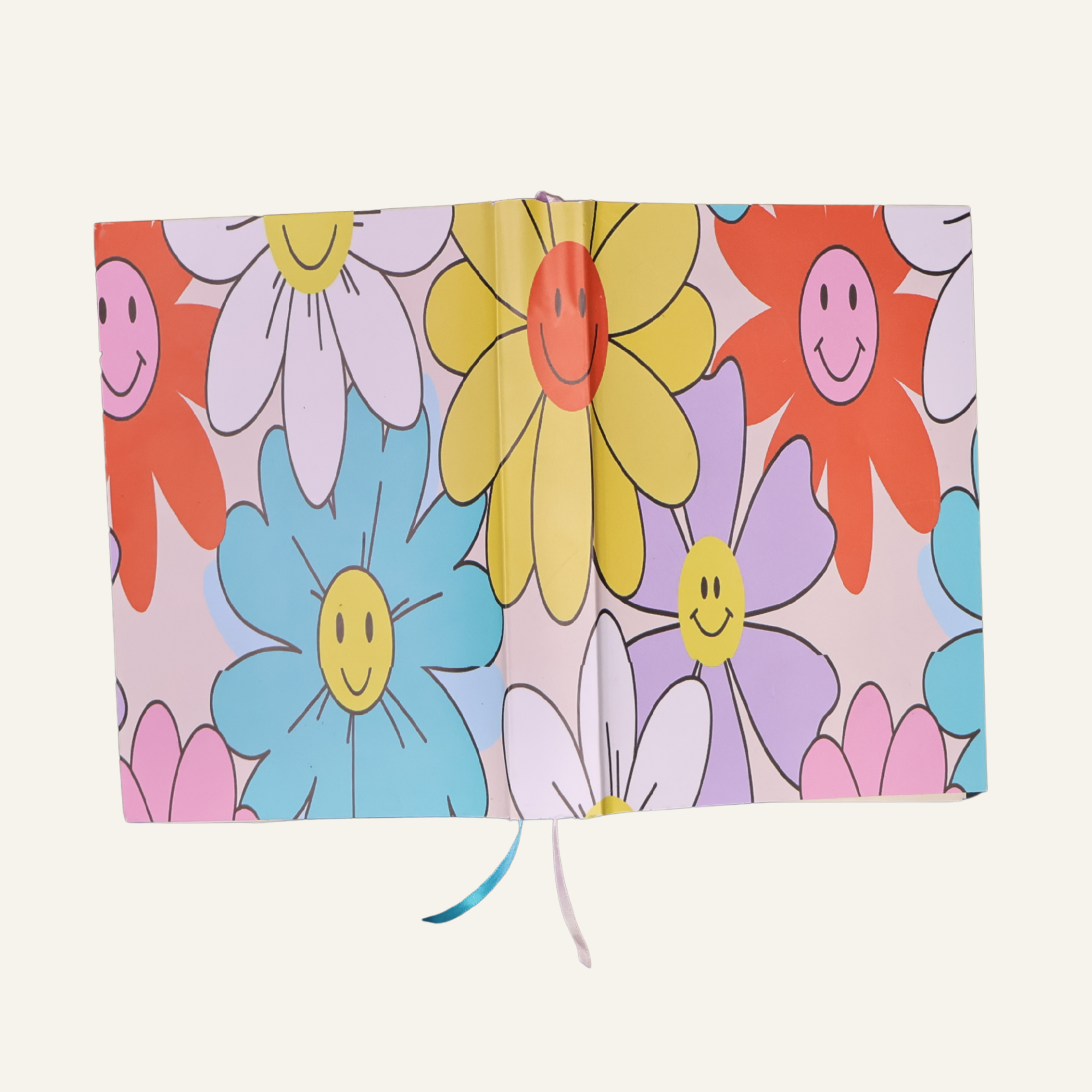 Groovy Smiley Daisies Covered Bible