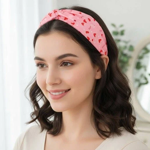 Heart Pattern Twist Headband