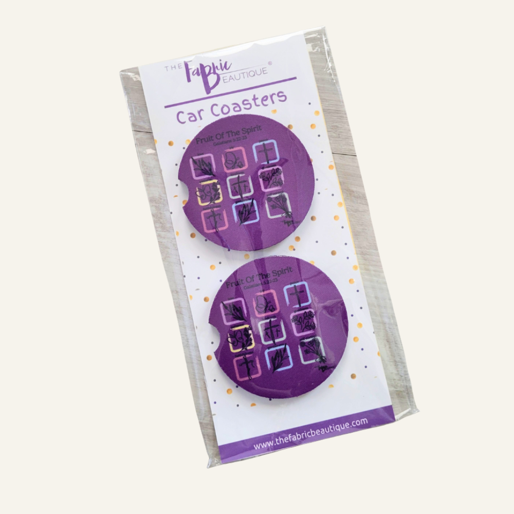 Car Coasters - Fruit of The Spirit (2pk)