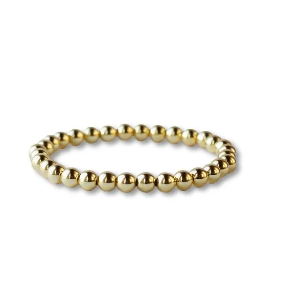 Gold Beaded Stretch Bracelet