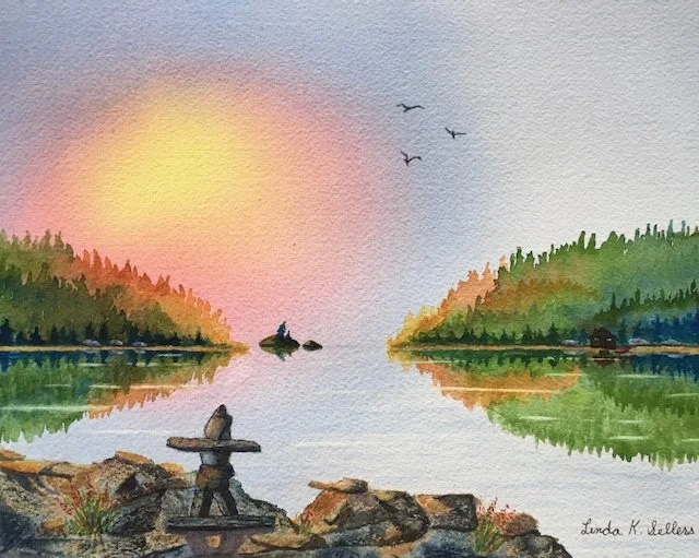 Inukshuk Greets Dawn