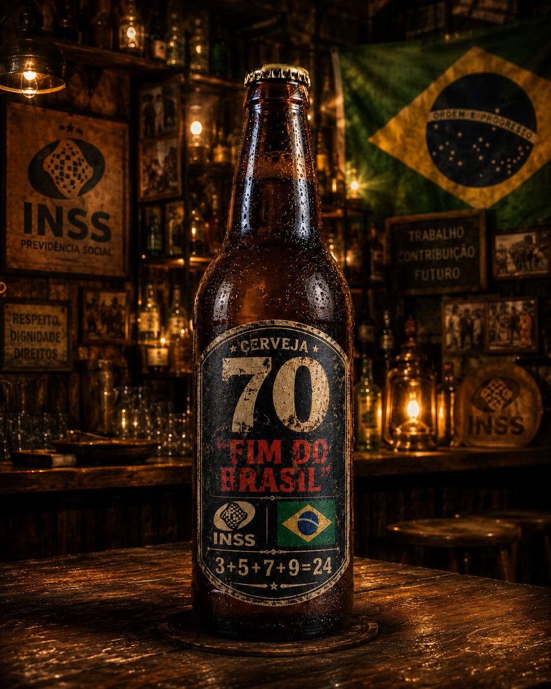 Cerveja 70  “Fim do Brasil”  24 (3579)digits
