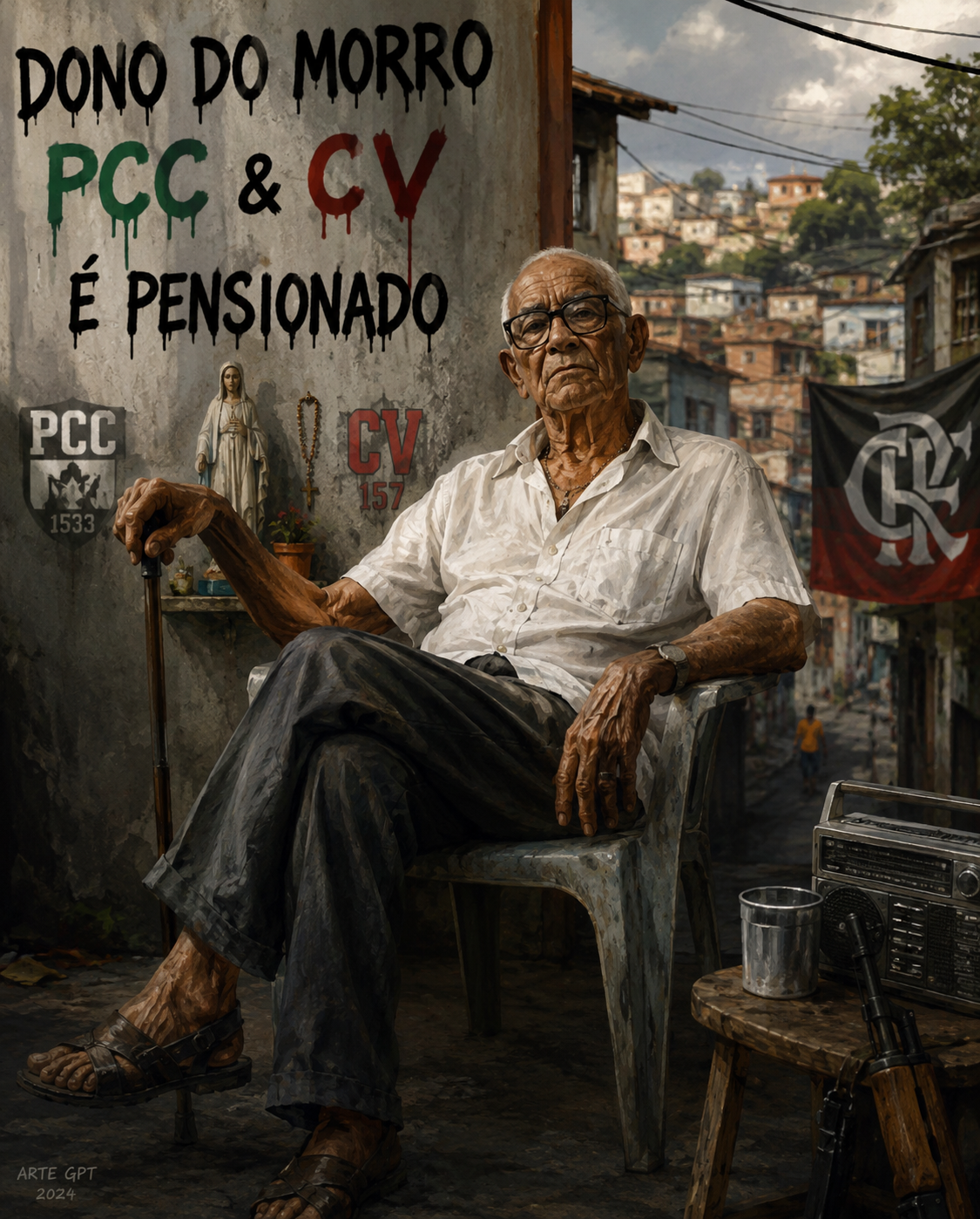 Pensionism - The “Dono do Morro” is a pensioned or a scholar to get pensioned