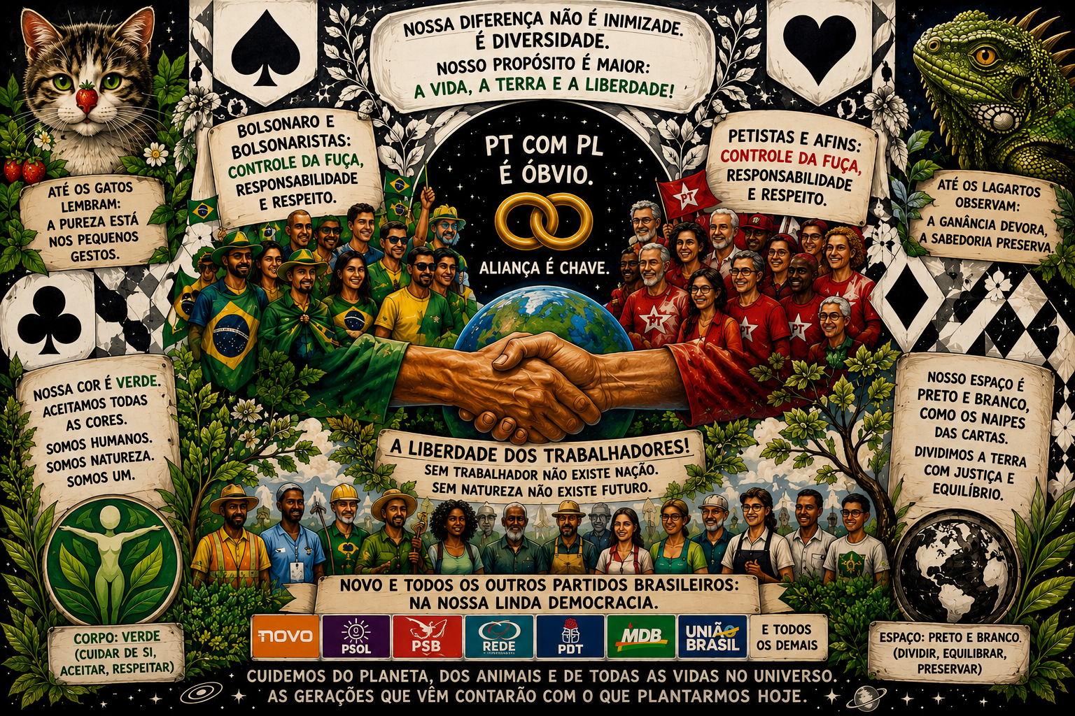 PT + PL = PTL ou PLT + NOVO + ALL PARTIES