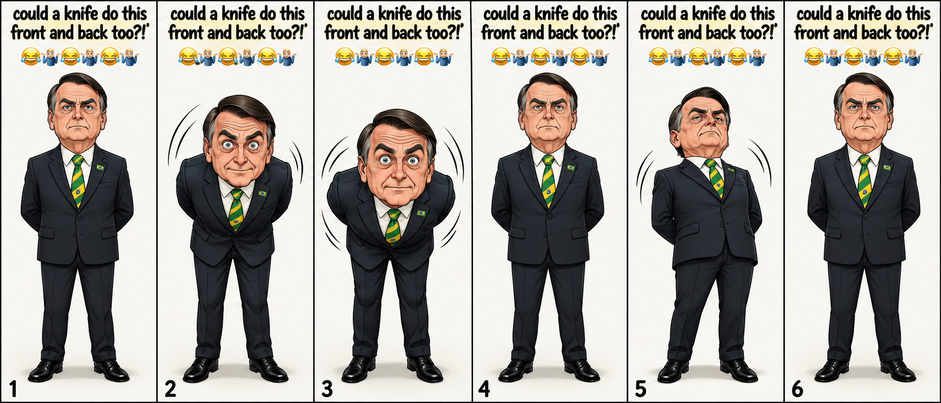 Bolsonaro with no head, intimates forth and back 😂🤷🏼😂🤷🏼😂🤷🏼