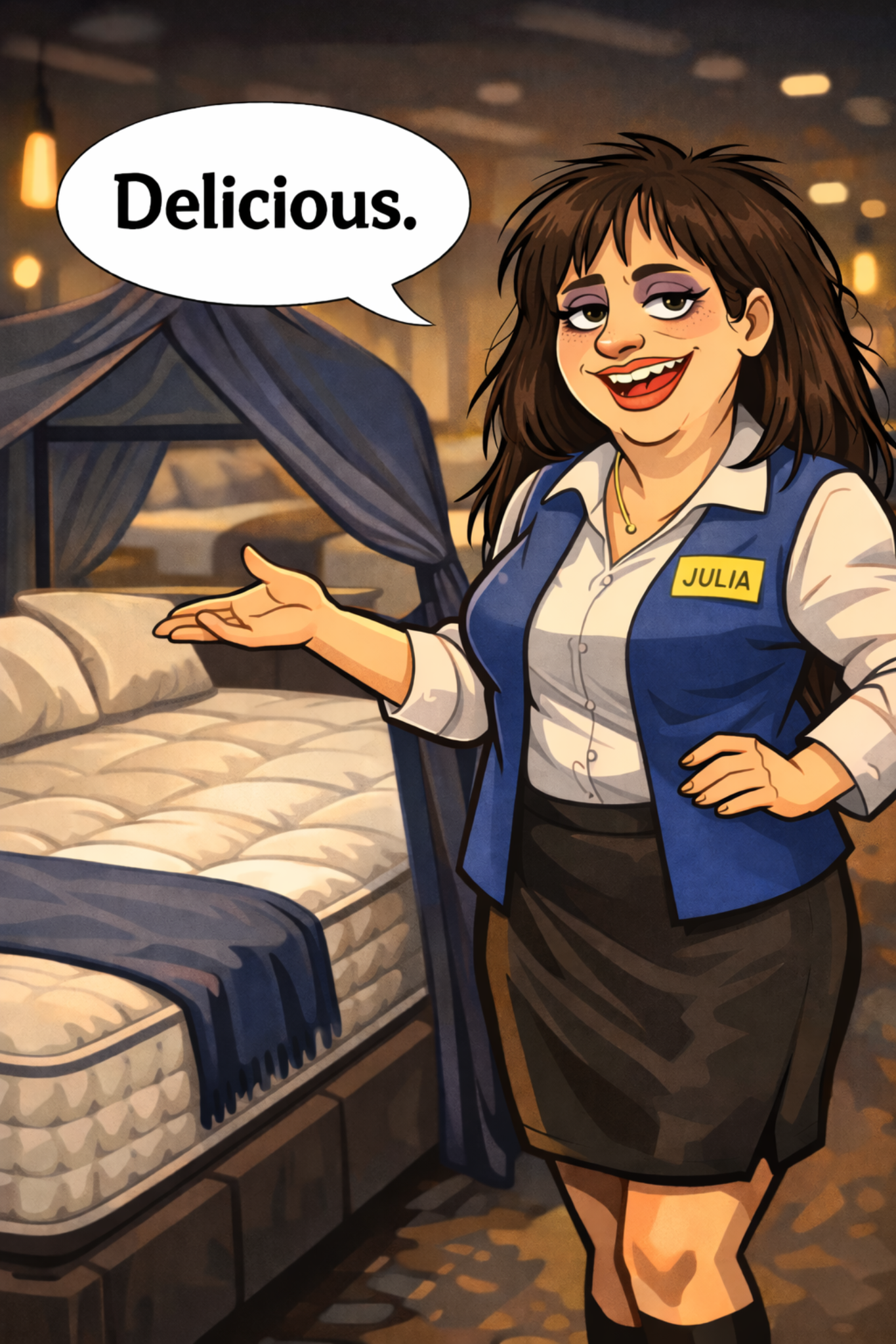 She’s good at bed