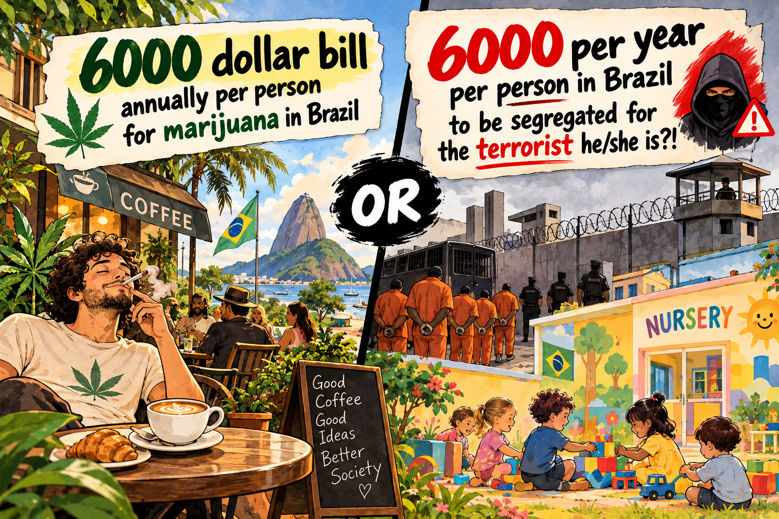 6000 for eliminate terrorists or to smoke marijuanna?