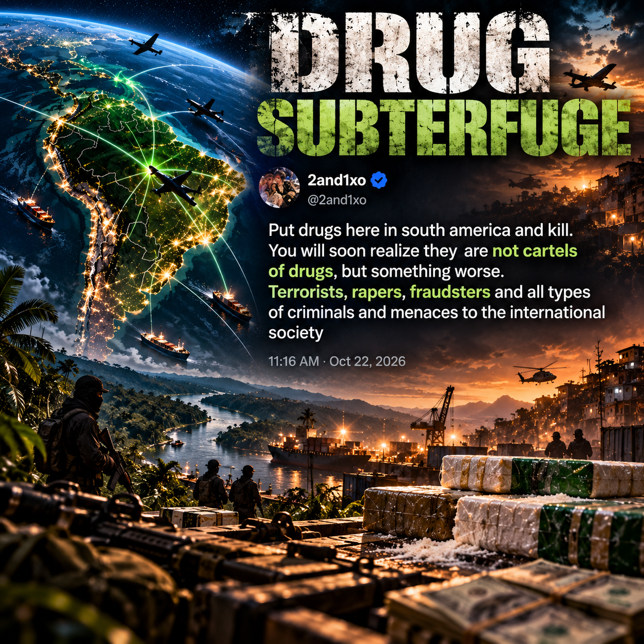 Drug Subterfuge - Put Drugs to Kill in Latin America and world wide