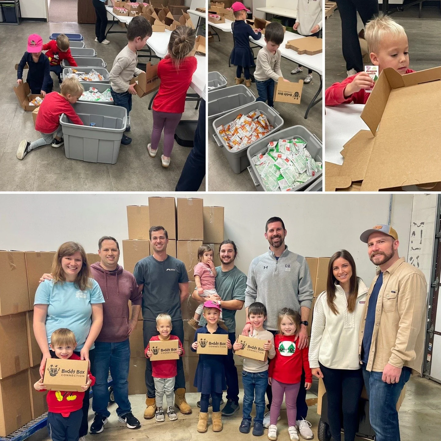 Grateful for every helping hand&mdash;no matter the age. 💫 Thank you to the volunteers from Lifepoint Church for packing 436 Buddy Boxes and supporting our mission with a monetary gift!
#kidshelpingkids #feedinghungrykids #buddyboxconnection