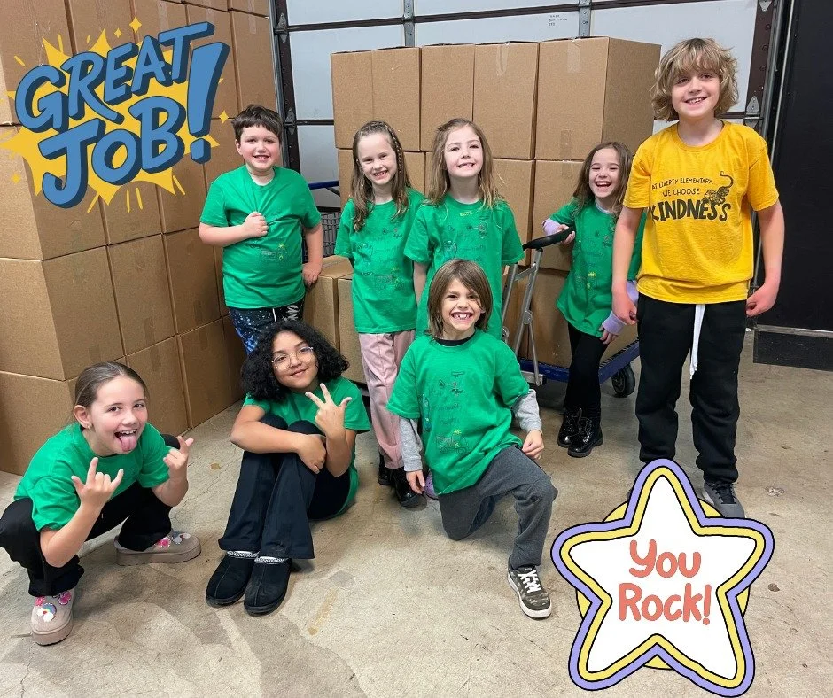 Huge thank you to the amazing Destination Imagination kids&mdash;and their parents and siblings&mdash;for helping us pack 405 Buddy Boxes! 
These awesome second graders from Liberty Elementary School are learning all about helpers and community, and 