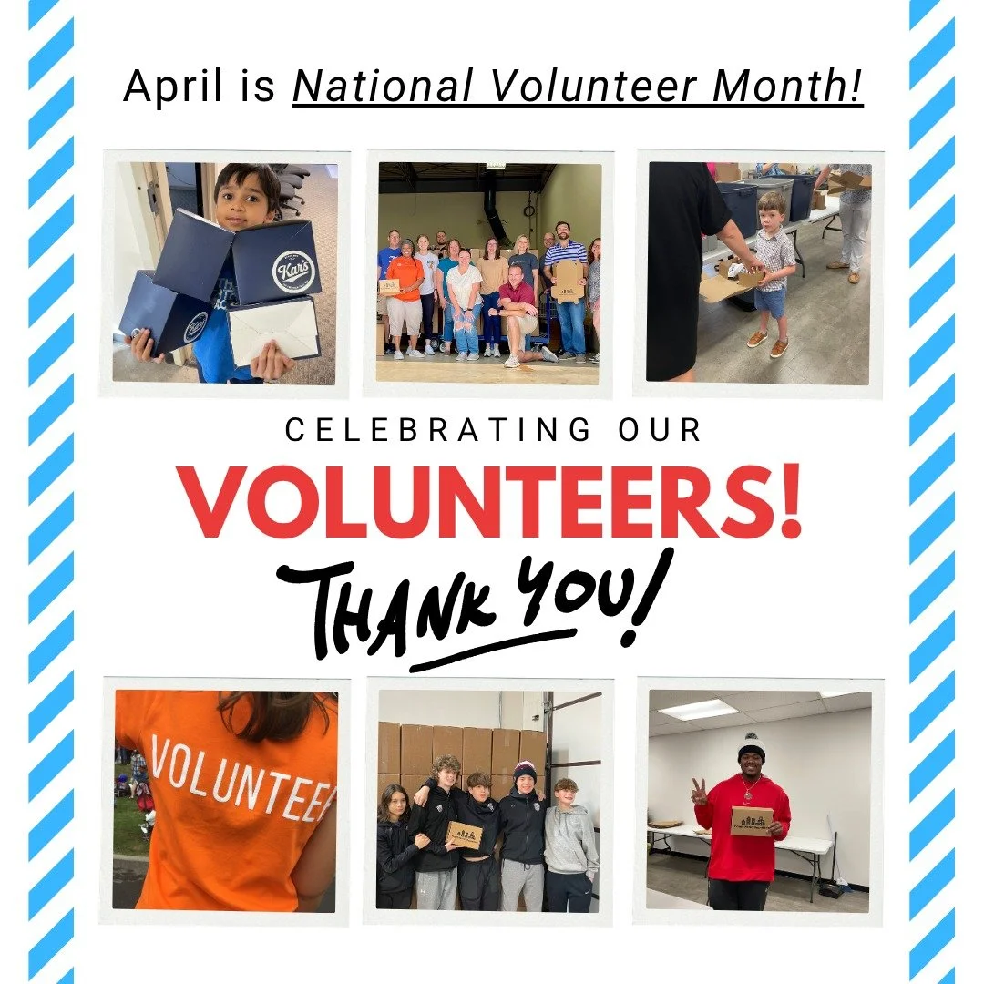 This National Volunteer Month, we&rsquo;re celebrating the amazing people who make our Buddy Box program possible! Your time, energy, and dedication mean the world to us&mdash;and to those we serve. We truly couldn&rsquo;t do it without you. Thank yo