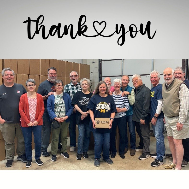 510 Buddy Boxes packed in one night? That&rsquo;s what happens when the Dublin-Worthington Rotary Club members roll up their sleeves and get to work!
A huge thank you to these amazing volunteers for their continued support of our Buddy Box program an