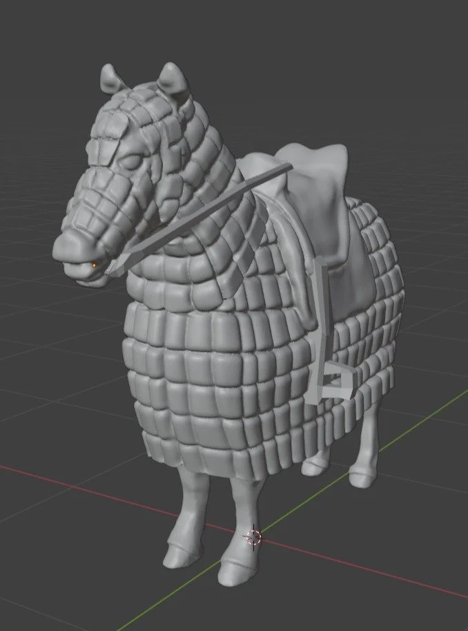 Spent this afternoon modeling one of the mounted units! Can you guess what unit this is? Answer in the comments! ⬇ 
(Hint: it rhymes with "act")
#kickstarter #byzantine #kairos #blender3d