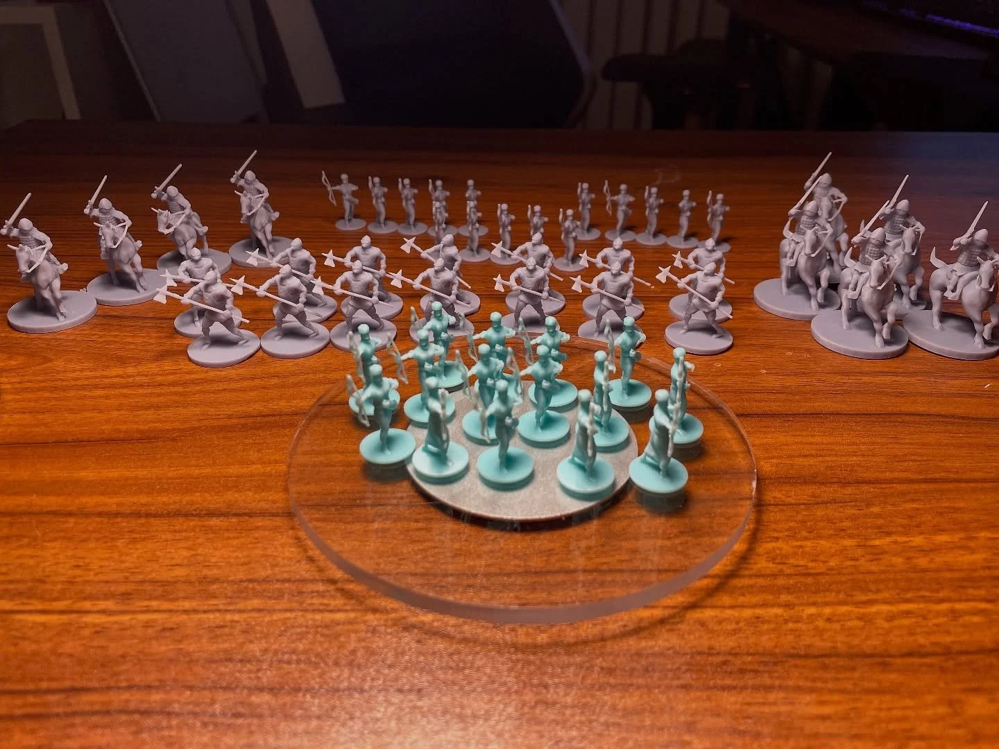 PRODUCTION OF THE FIRST PROTOTYPE OF KAIROS IS FULL STEAM AHEAD!! 🚂🚂 It’s so exciting to see the components come off of the computer and onto the table. After the miniatures, it’s onto the player mats, the game tokens, and finally the m