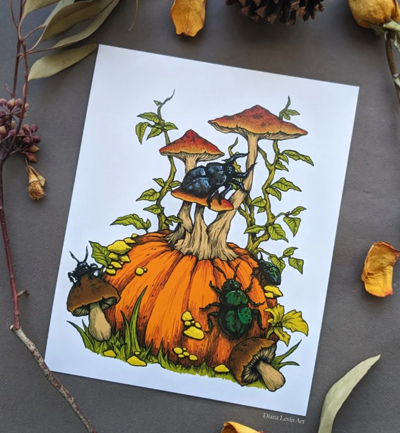 Beetle Autumn - 8" x 10" Art Print