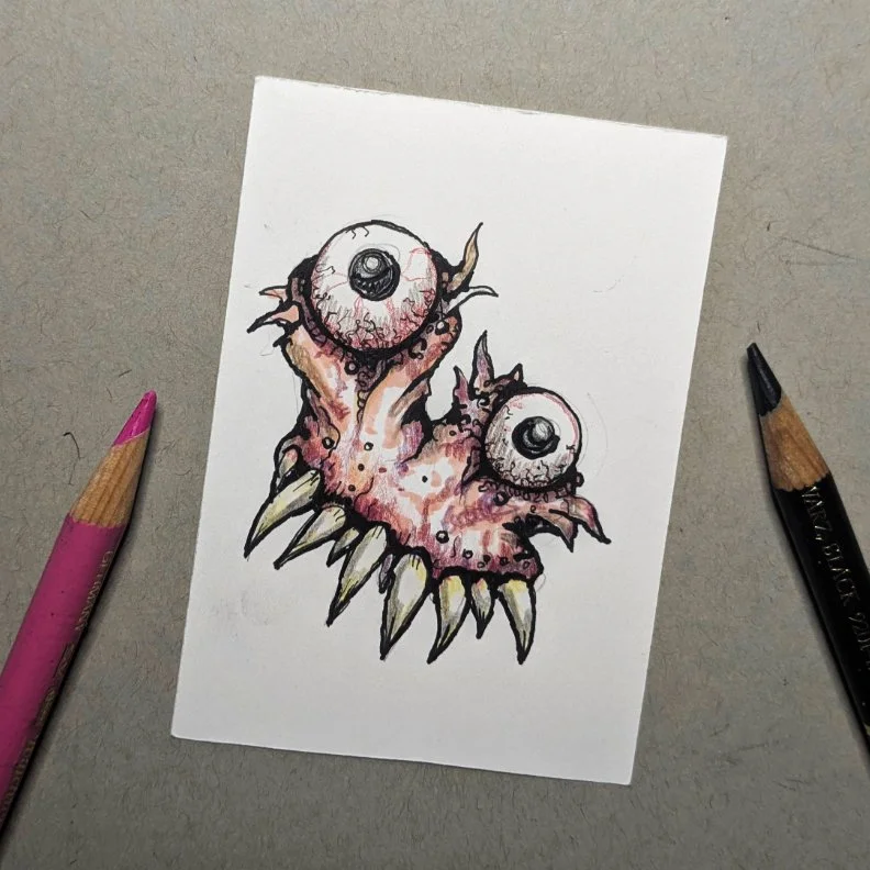 Thing Mini Original 2.5" x 3.5" Drawing