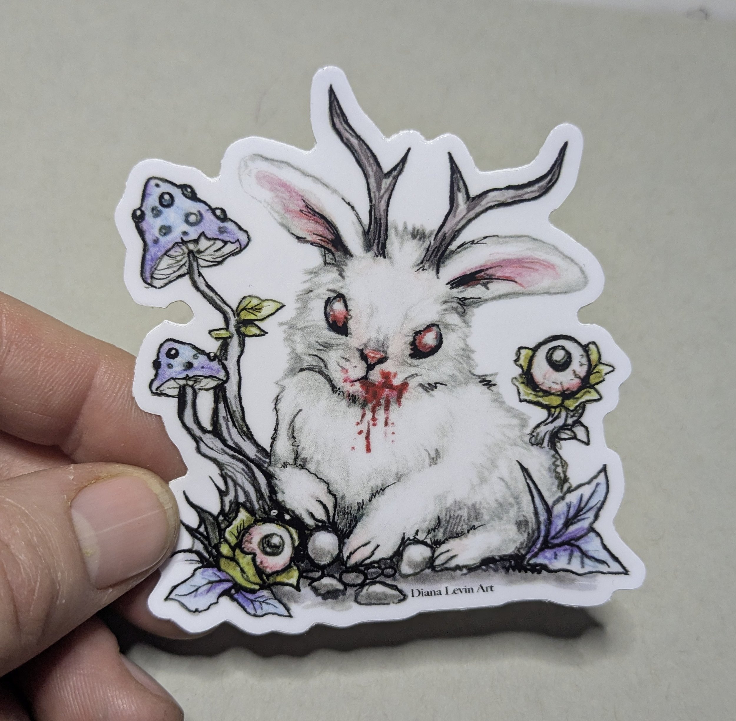 Vampire Bunny - 3"  Sticker