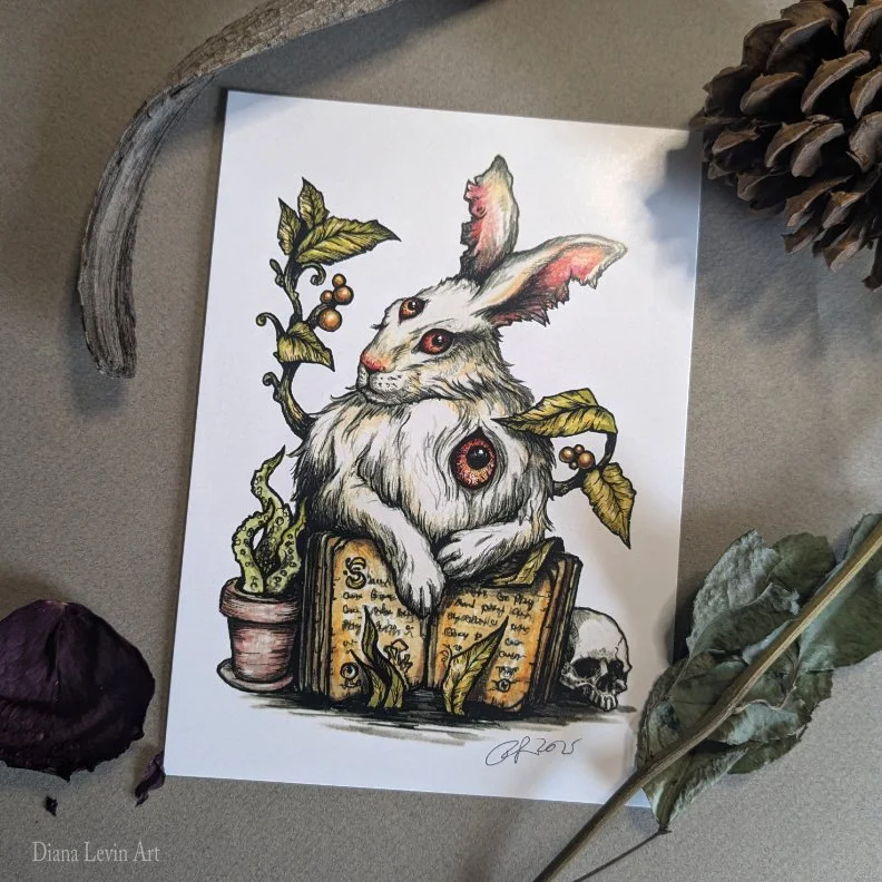 Eldritch Bunny 5" x 7" Art Print