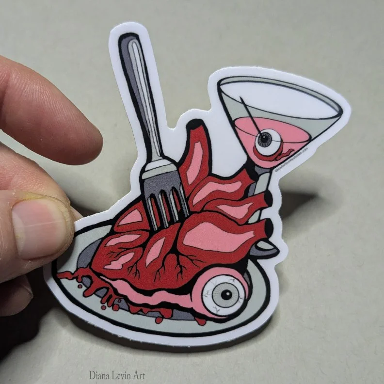 Friendly Dinner - 3"  Sticker