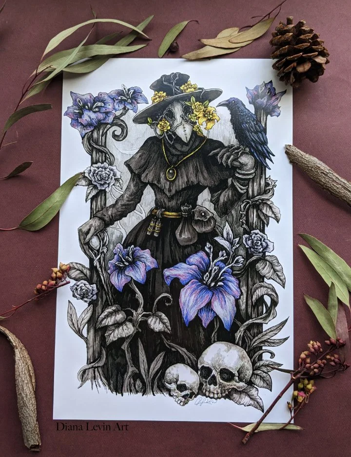 ghoulishbunnystudios-dr Miasma Art Print.jpg