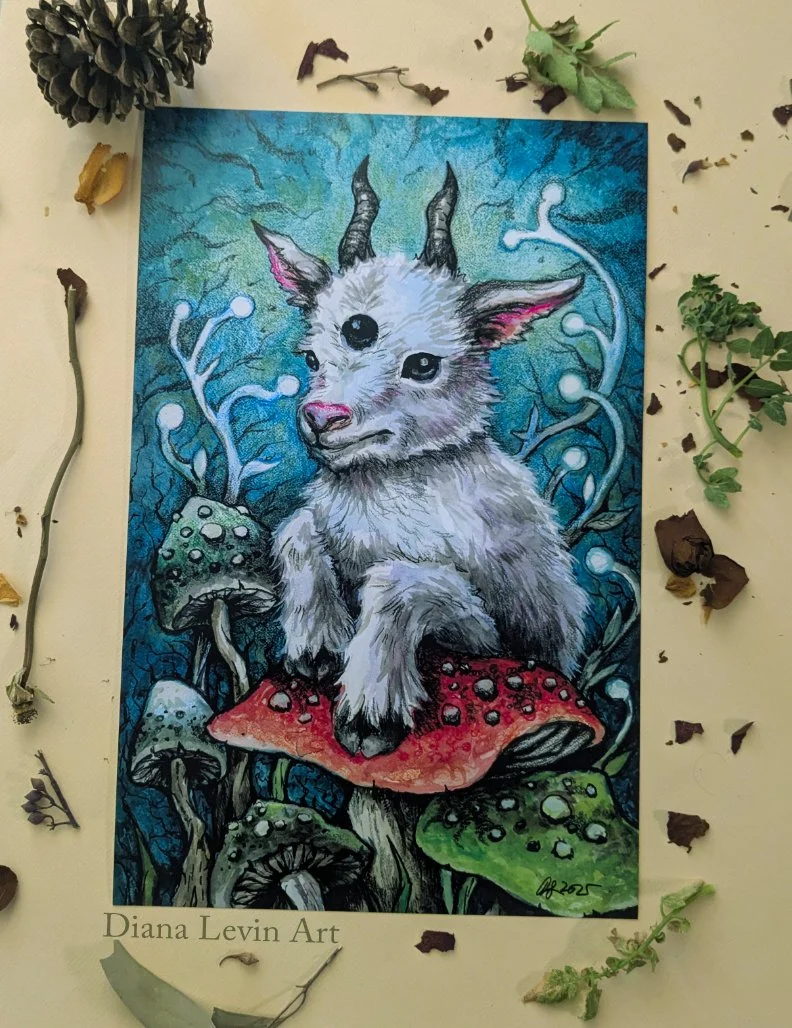 Naughty Goat 11" x 17" Art Print