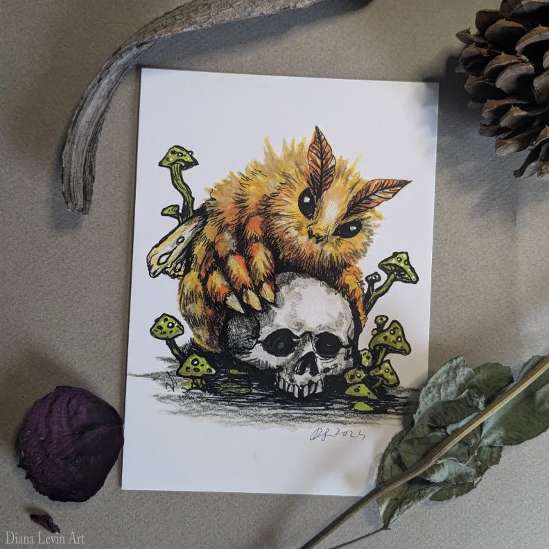 My Skull Moth 5" x 7" Art Print