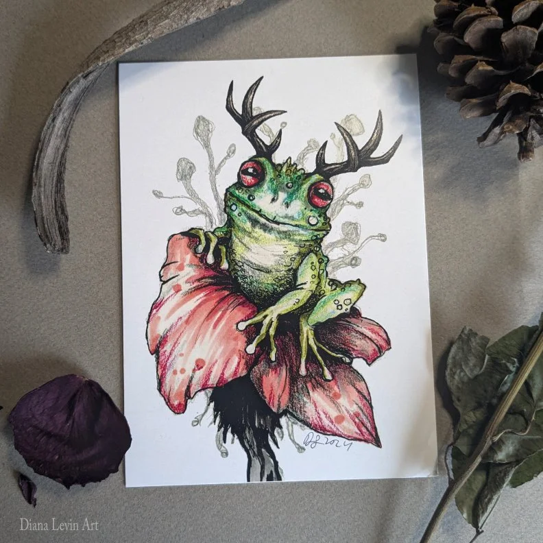 Rose the Frogalope  5" x 7" Art Print