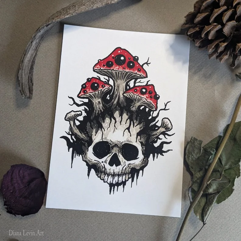 Fungal Condition Mushrooms 5" x 7" Art Print
