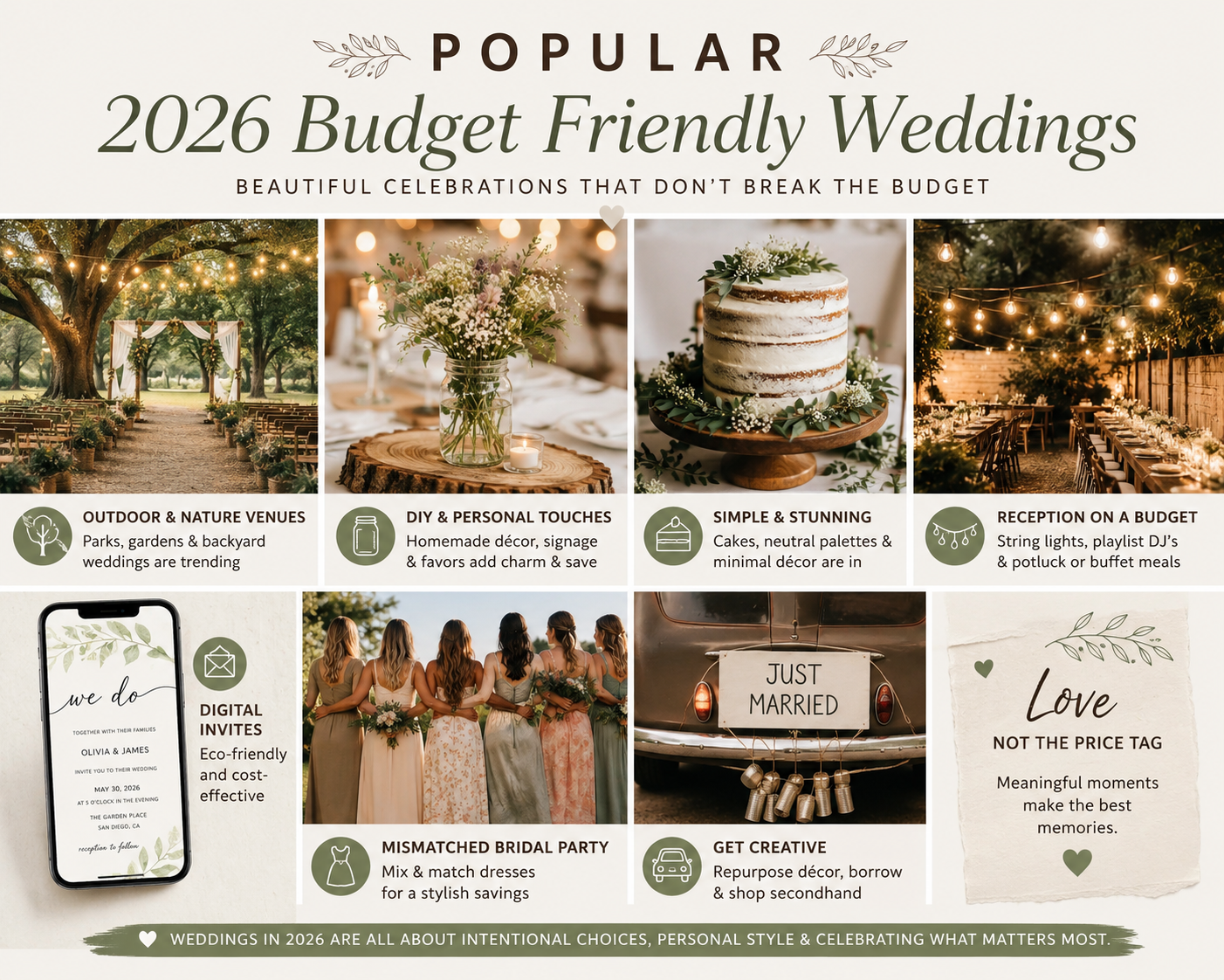 "Savvy, Stunning Affordable Wedding Trends”
