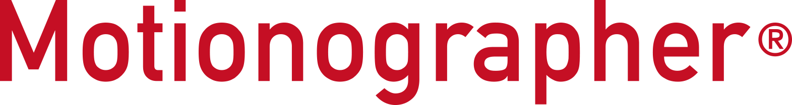 The word "Motionographer" in large, dark red text on a black background.