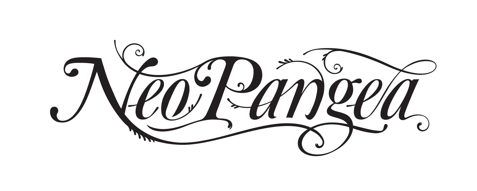 Stylized black text that reads "Neo Panda" with decorative swirls around the letters.