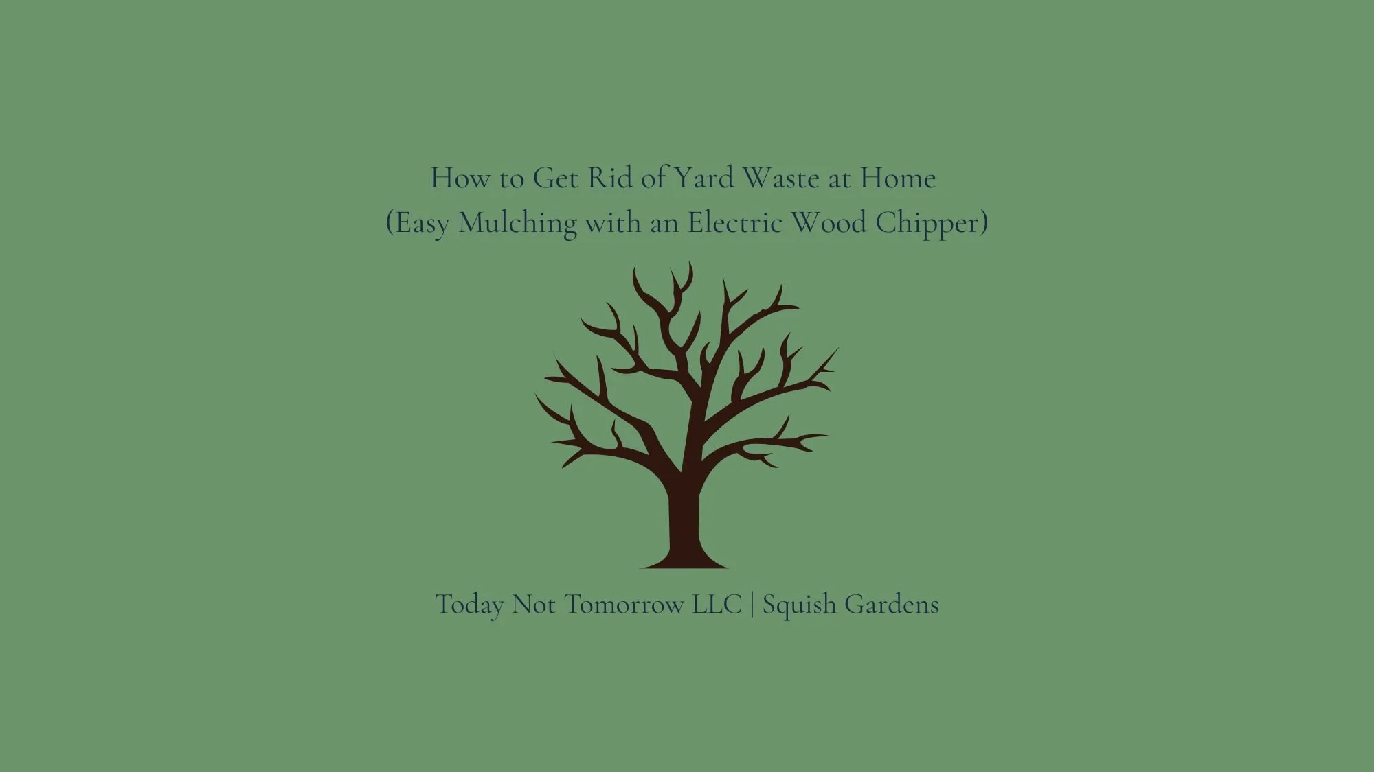 How to Get Rid of Yard Waste at Home (Easy Mulching with an Electric Wood Chipper)