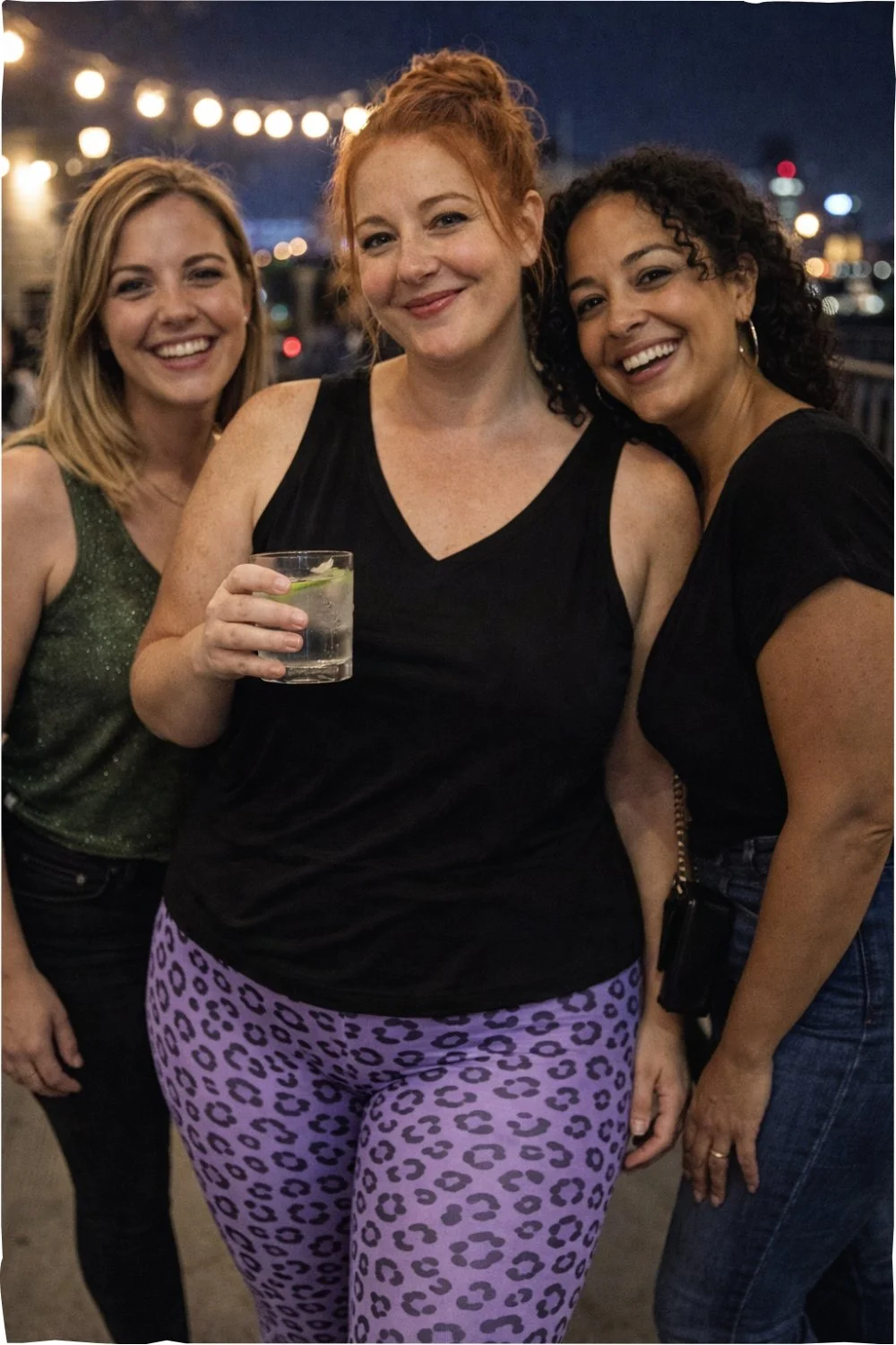 Women’s Purple Snow Leopard High-Waisted Leggings