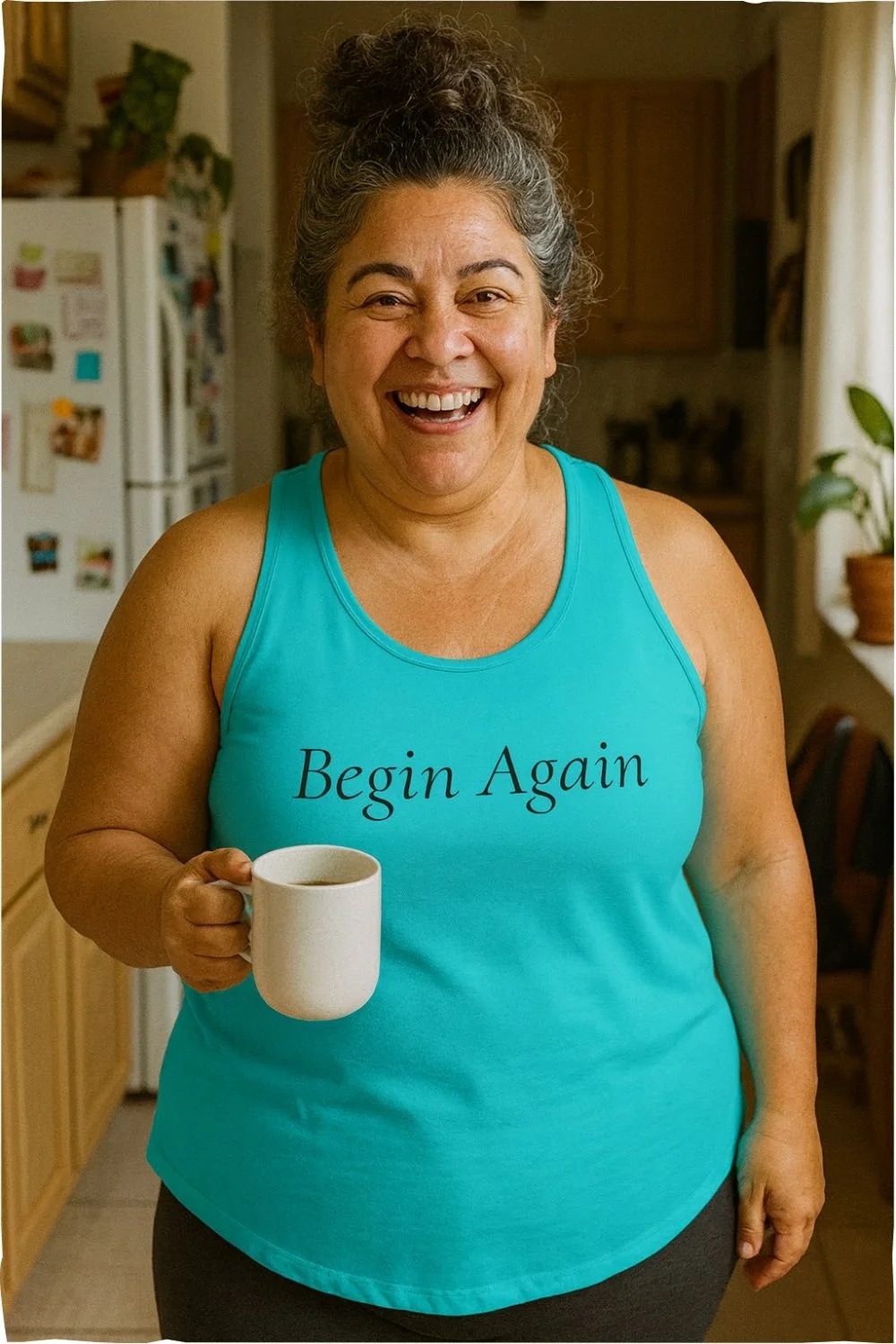 “Begin Again” Racerback Tank | January Collection | Minimalist Fresh-Start Top for Moms