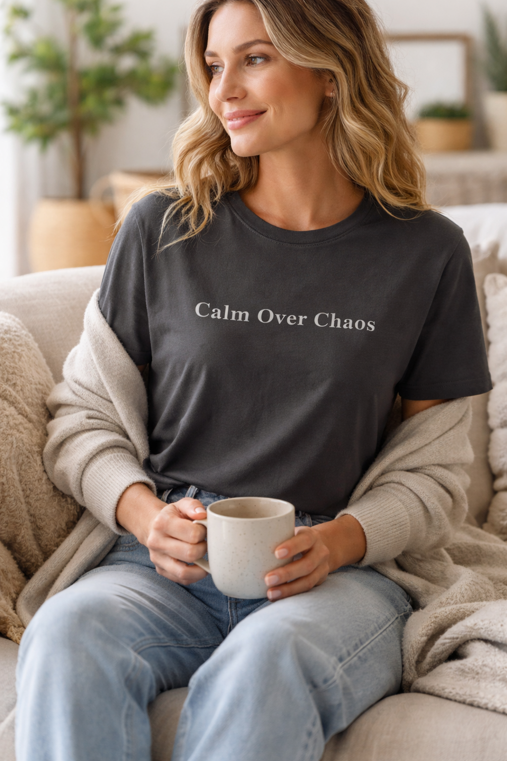 Calm Over Chaos T-Shirt | Minimal Slow Living Apparel