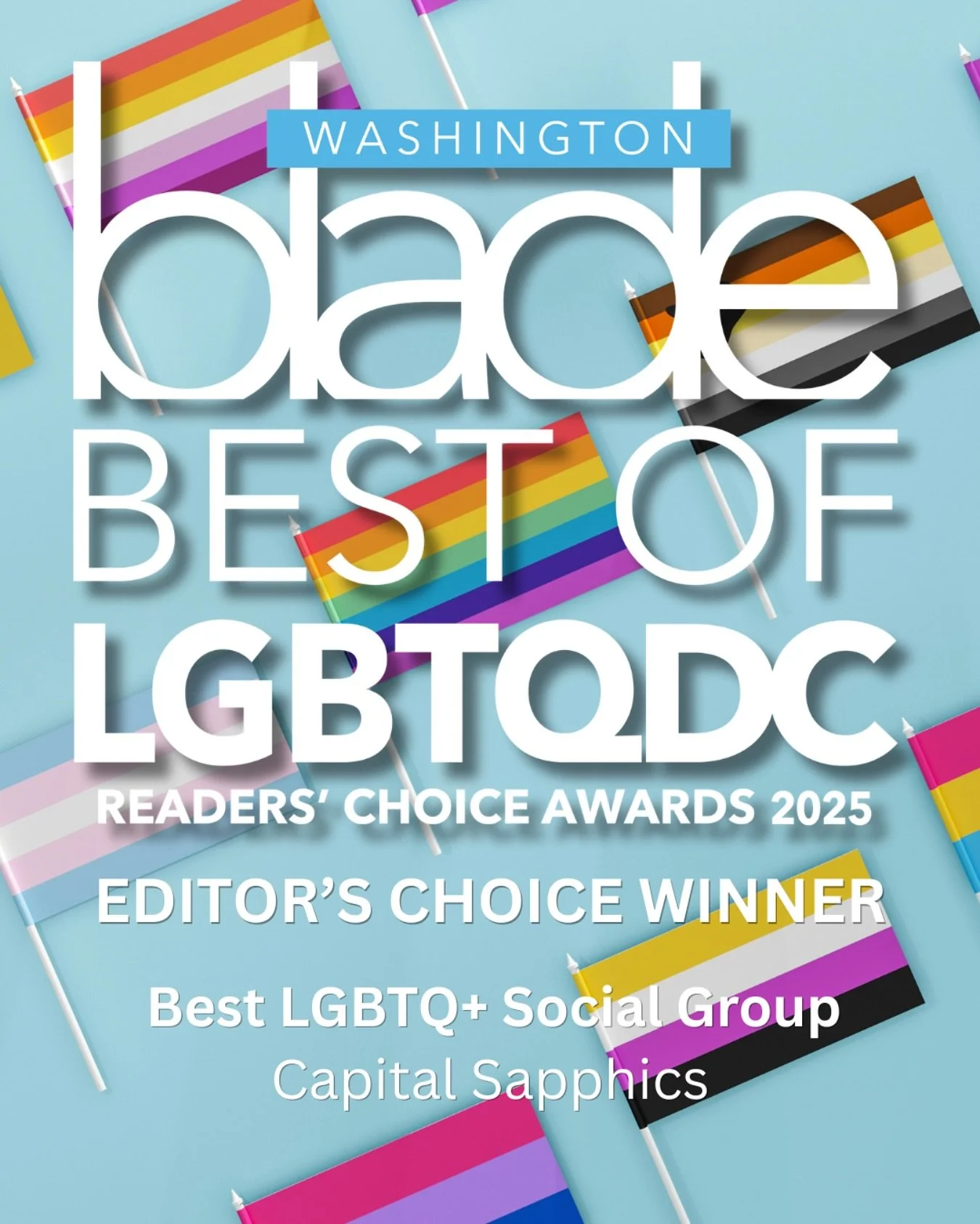 no words can say how grateful i am for this community! 😭😭😭 thank you SO much, this organization would be nothing without you. tysm for the honor @washblade and stay tuned for more so soon !!! ❤️🌈