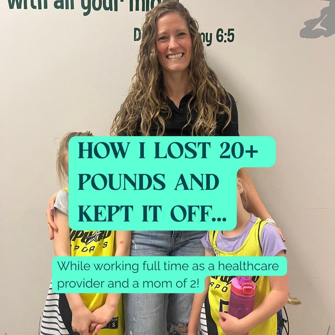 I lost 20+ pounds without cutting out vacations, date nights, or foods I love.

And no...
I'm not spending 3 hours meal prepping every Sunday either!

Weight loss because MUCH easier when I stopped trying to do it perfectly and started building habit