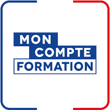 Logo avec le texte 'Mon Compte Formation' sur un fond noir.