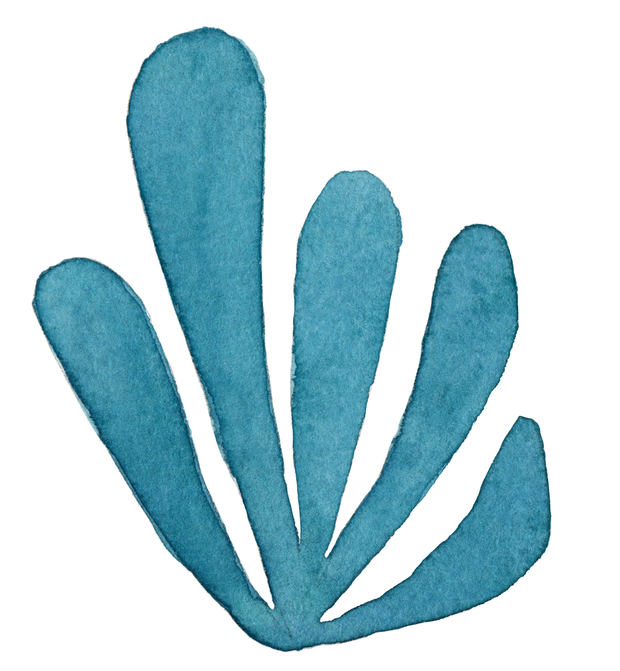 Symbolische Darstellung von Wachstum und Weite durch blaue organische Grafik